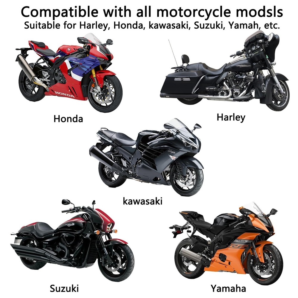 Universal Motorcycle Saddle Bag, Tool Bag Leather Waterproof Storage U...