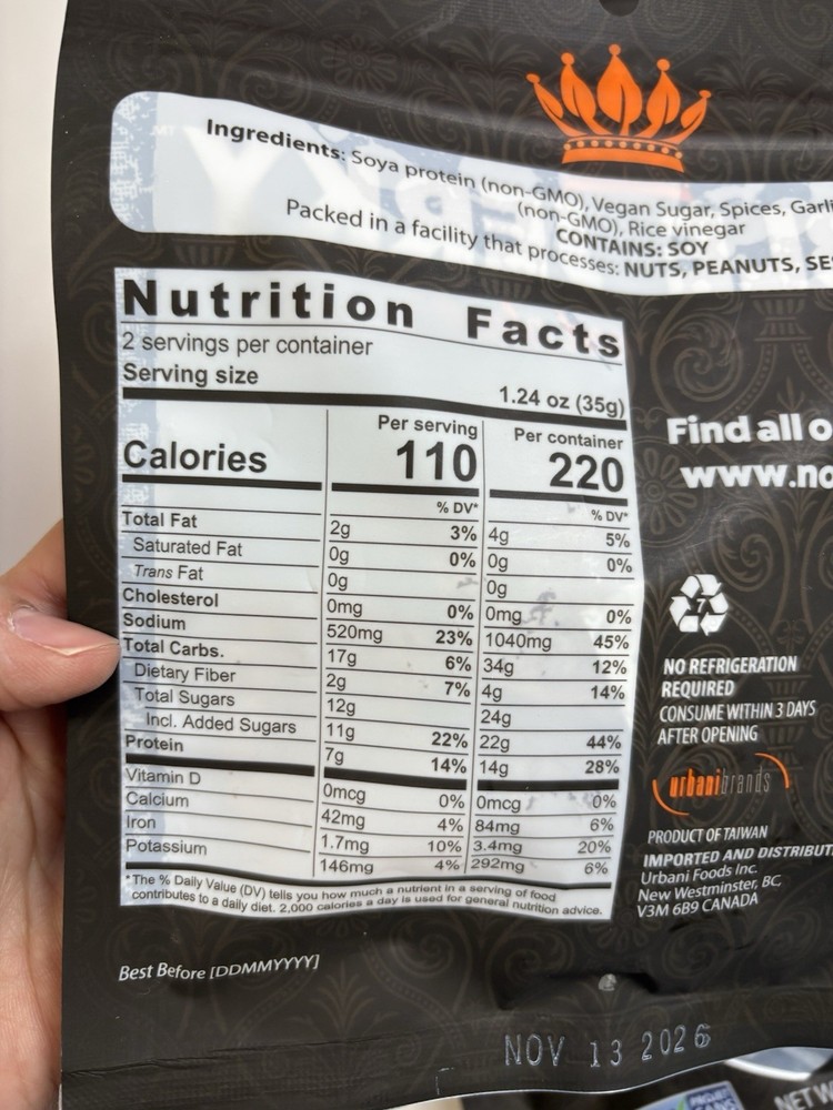 Noble Jerky Vegan Jerky 70g 3 pack