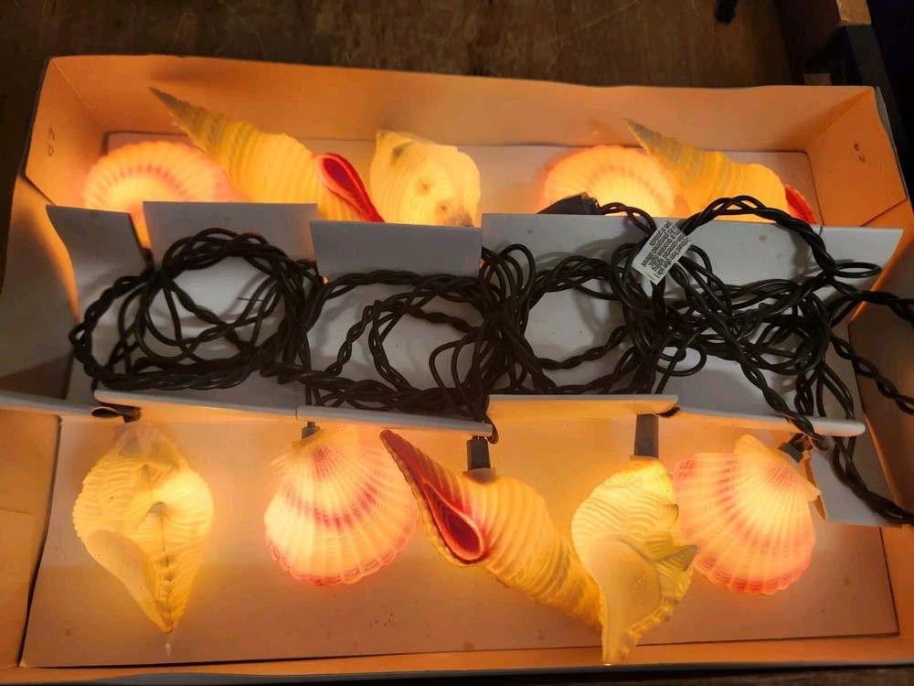 Enchanted Forest Seashell String Lights Indoor/Outdoor Coastal