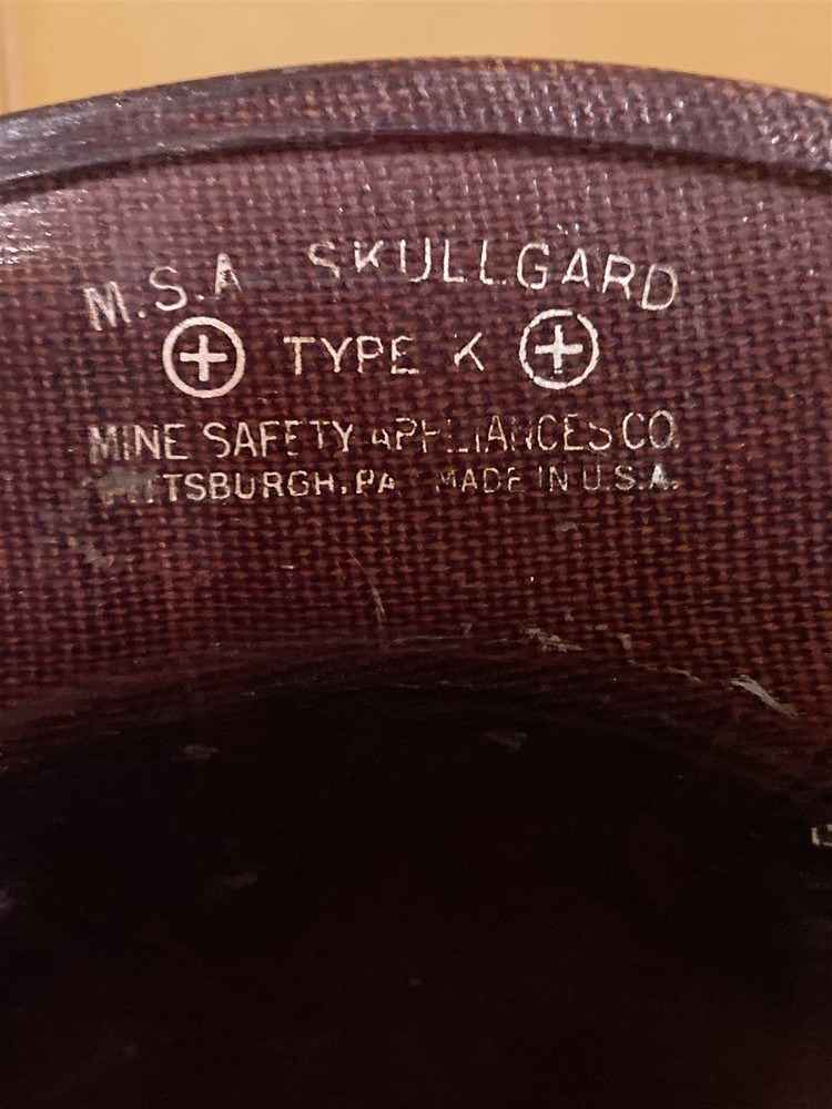 depression era MSA Skullgard type K mining hard hat
