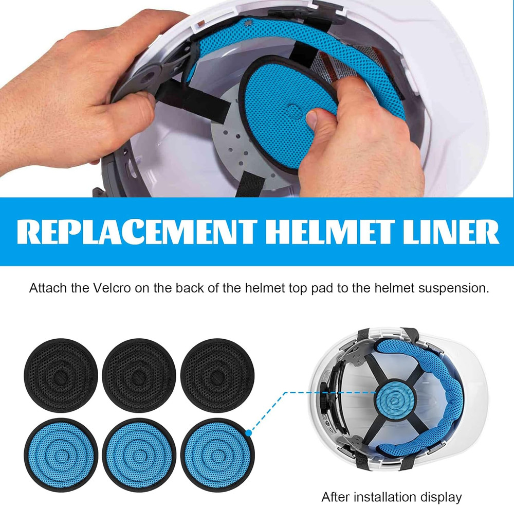 Hard Hat Top Pad, Washable Cooling Hard Hat Inserts/Liner/Cushions Replacement