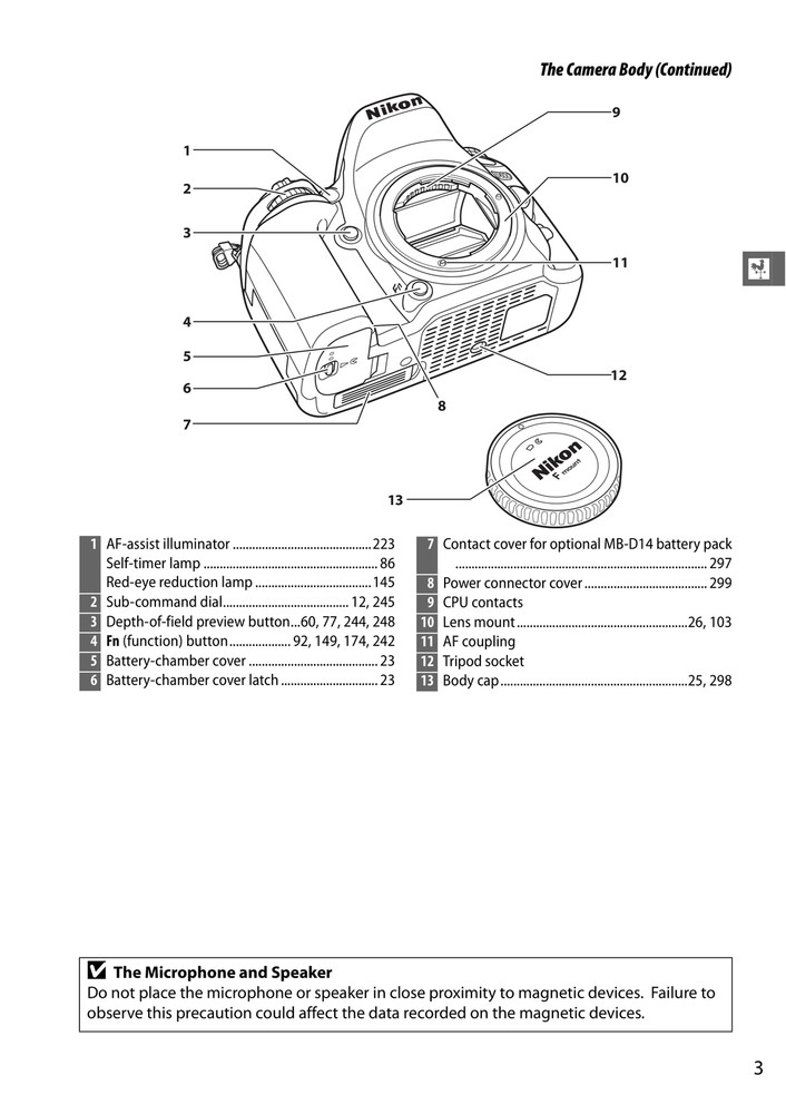 Nikon D600 — User Manual Owners Reference — 1/2 Size, 5.5" x 8.5" Small Compact