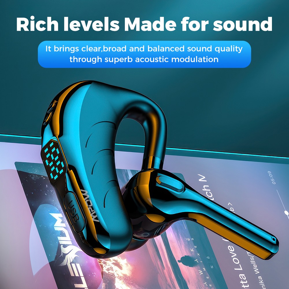 Mpow Single-Ear Office Trucker Bluetooth Headset Noise Cancelling Wireless