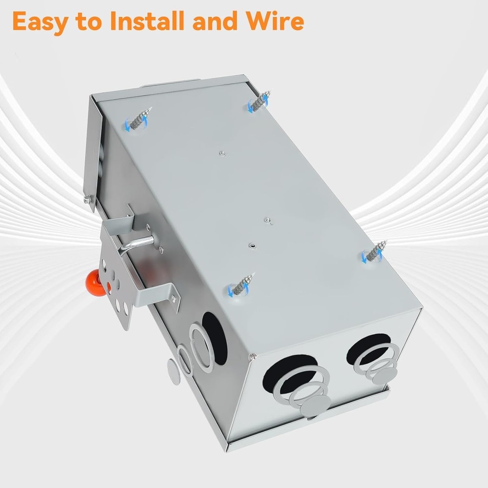 Robust 100A Transfer Switch - 24000W Heavy Duty Design, Easy Wiring & Locking