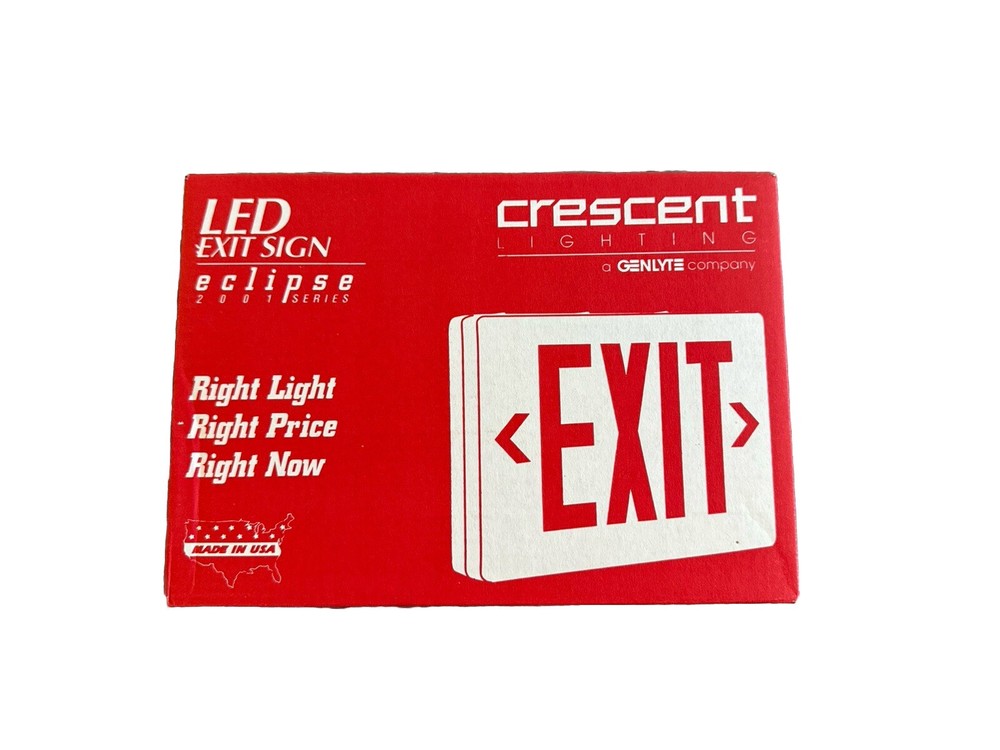 Crescent Lighting LED Exit Sign Eclipse 2001 Series
