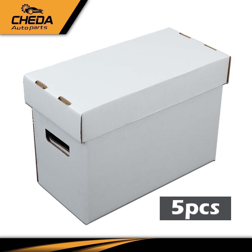 5 Pack Short Cardboard Comic Book Storage Box White - Holds 150-175 Comics