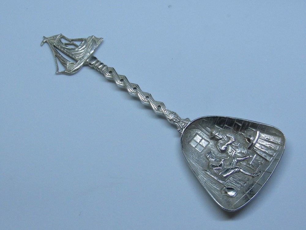 Antique Dutch Silver Gift Tea Scoop  .833