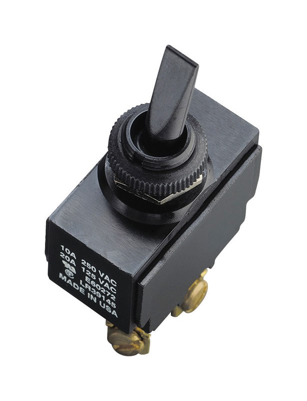 Gardner Bender GSW-19 Plastic Black 20/10A 1-Pole SPST On/Off Toggle Switch