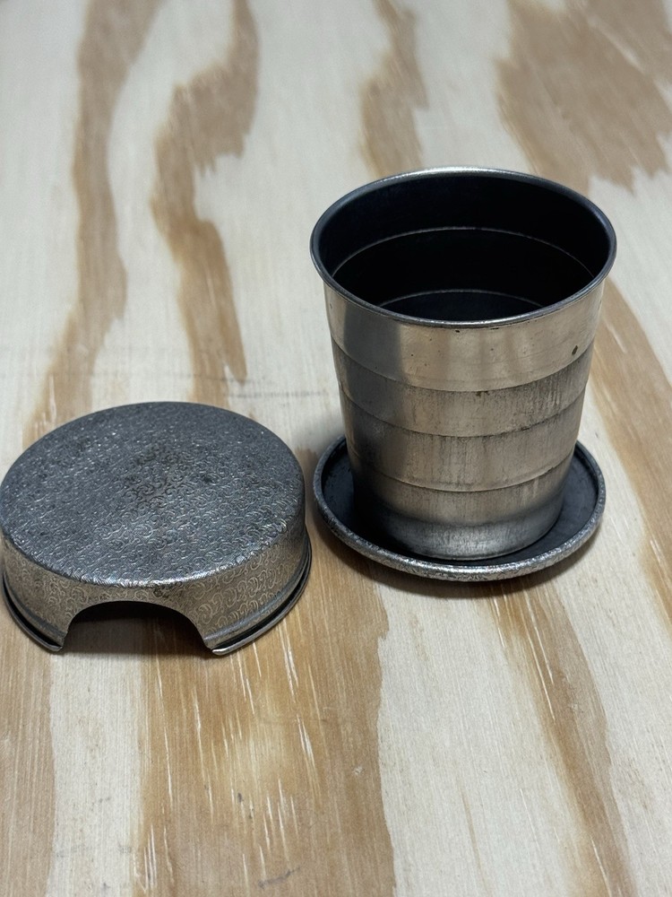 Collapsible Metal Travel Cup Pocket Drinking Cup Telescoping Camping Flask Style