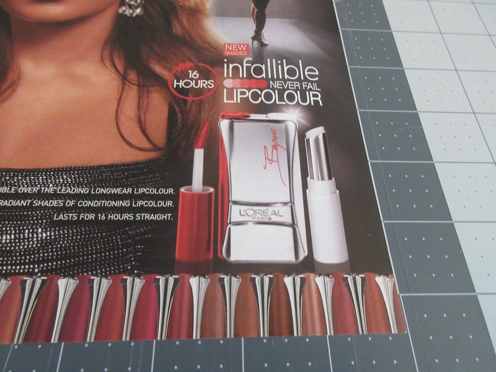 2010 Beyonce for L’Oreal Lipcolour, Print Ad