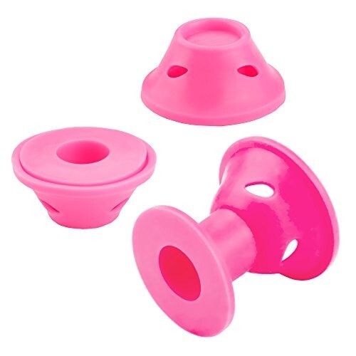 40 Pcs Pink Magic Hair Rollers Include 20 Large & 20 Pcs Small Silicone Curlers