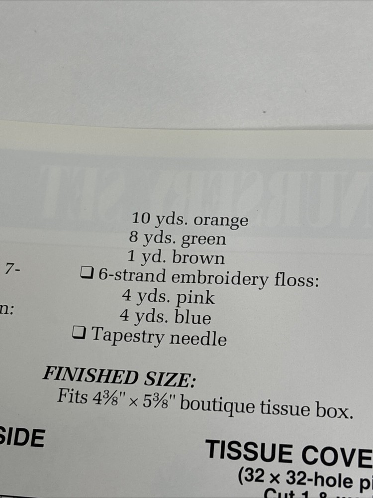 Patchwork Nursery Set Tissue Box Photo Frame Annies Attic Plastic Canvas Pattern