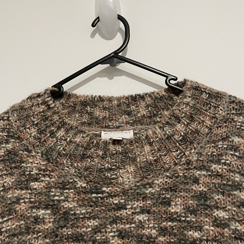 Witchery Wool Mohair Blend Jumper Size S Multicolour Pullover Metallic Sweater