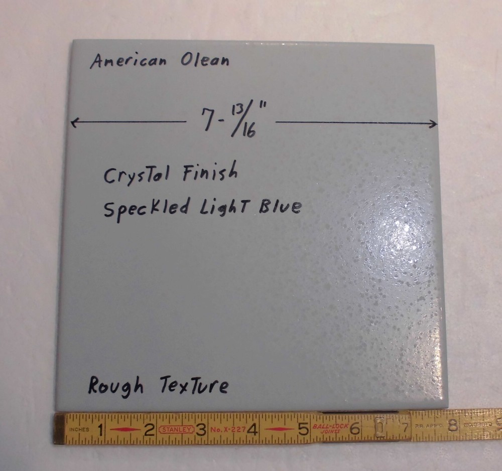 1 pc. Speckled Light Blue: 8" Ceramic Floor Tile by American Olean, Crystal