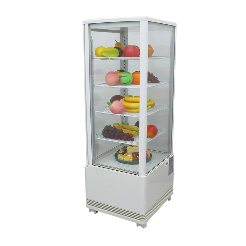 Open Box! 110V Cake Display Case Vertical Bakery Showcase Interior LED Lighting
