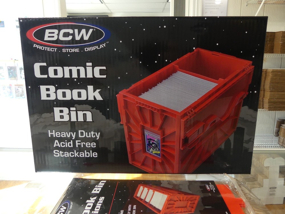 BCW Red Short Comic Book Bin & Extra Partitions Bundle - 4 Partitions Total