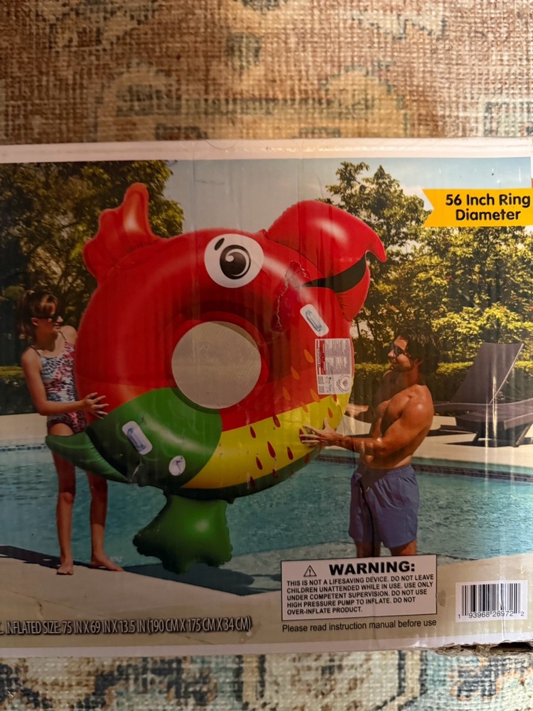 Member's Mark Oversized PARROT Pool Float, Mesh Seating, 56" Diameter