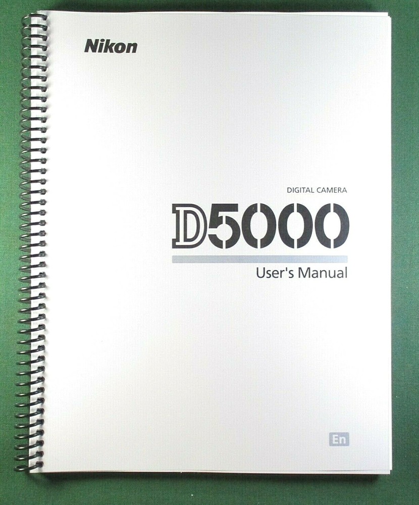 Nikon D5000 User's / Instruction Manual: 256 Pages & Protective Covers