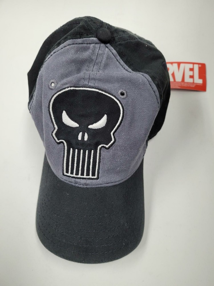 Marvel Comics The Punisher Adjustable  Black Skull Hat