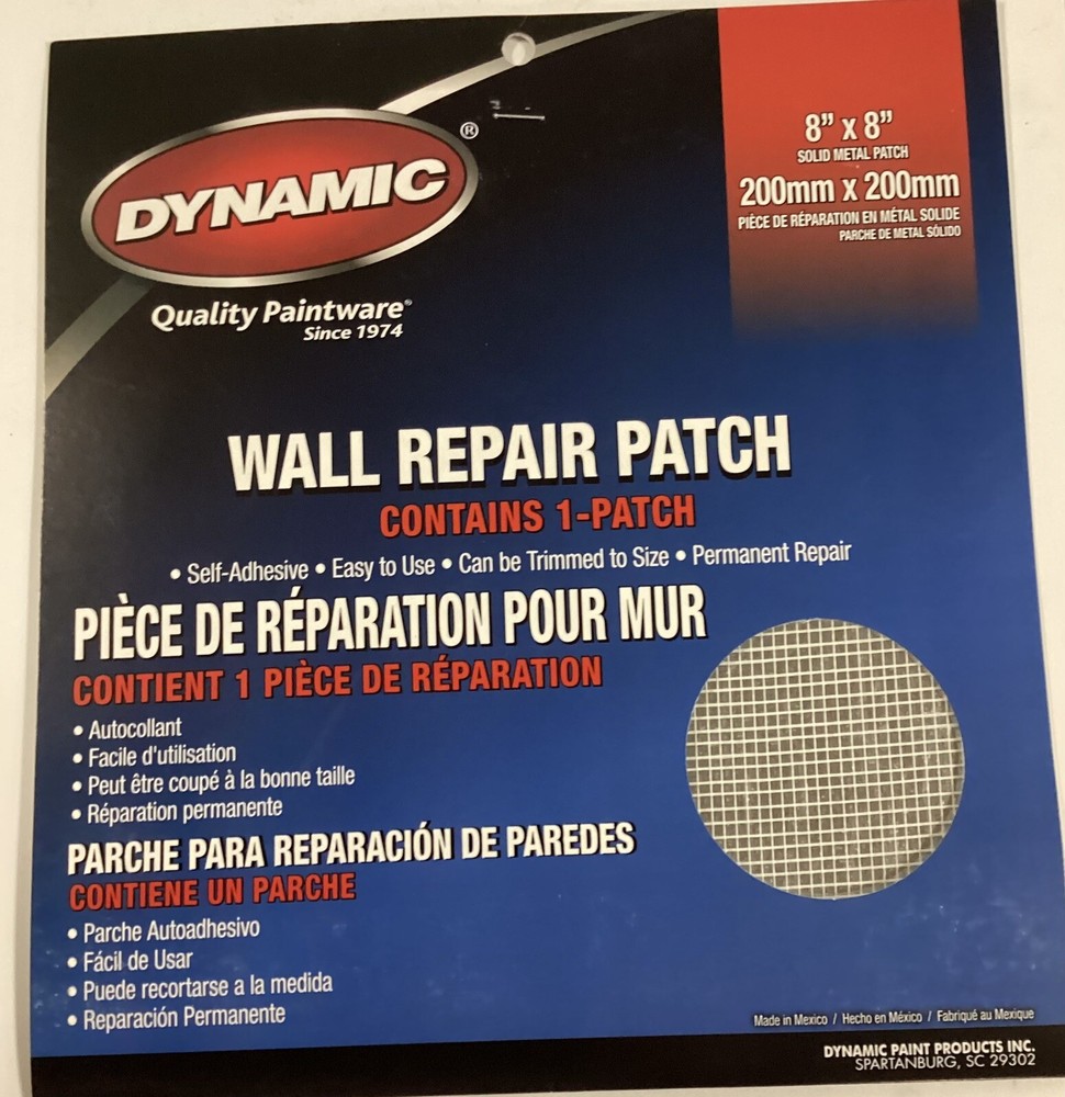 Dynamic 8”x8” Solid Metal Wall Repair Patch