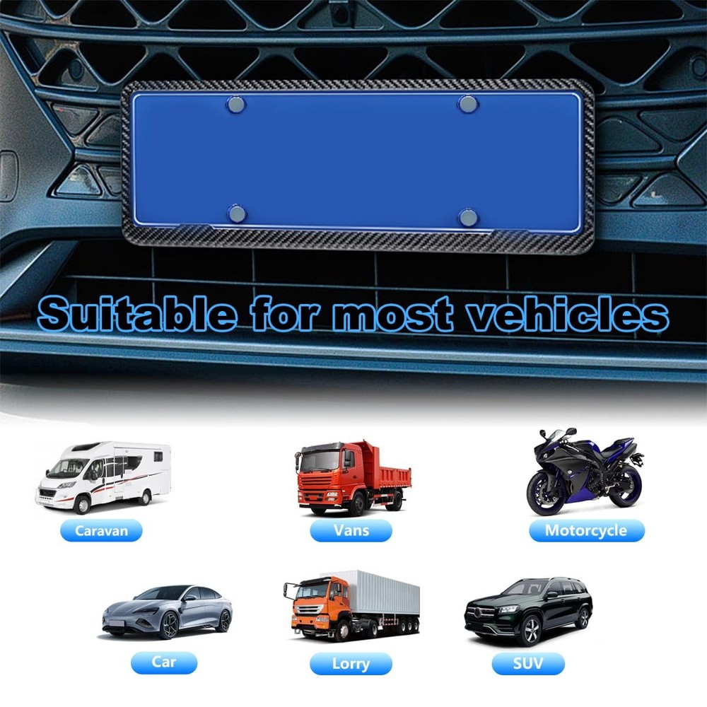 License Plate Nylon Screw Inserts, Front and Back License Plate Nut Bracket C...