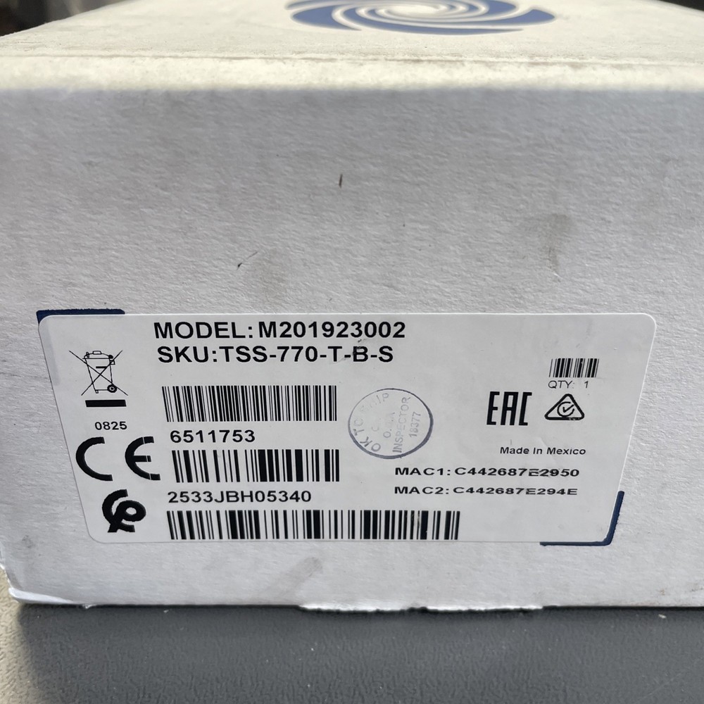 Crestron TSS-770-T-B-S M201923002 Conference Room Scheduling Panel (E2)