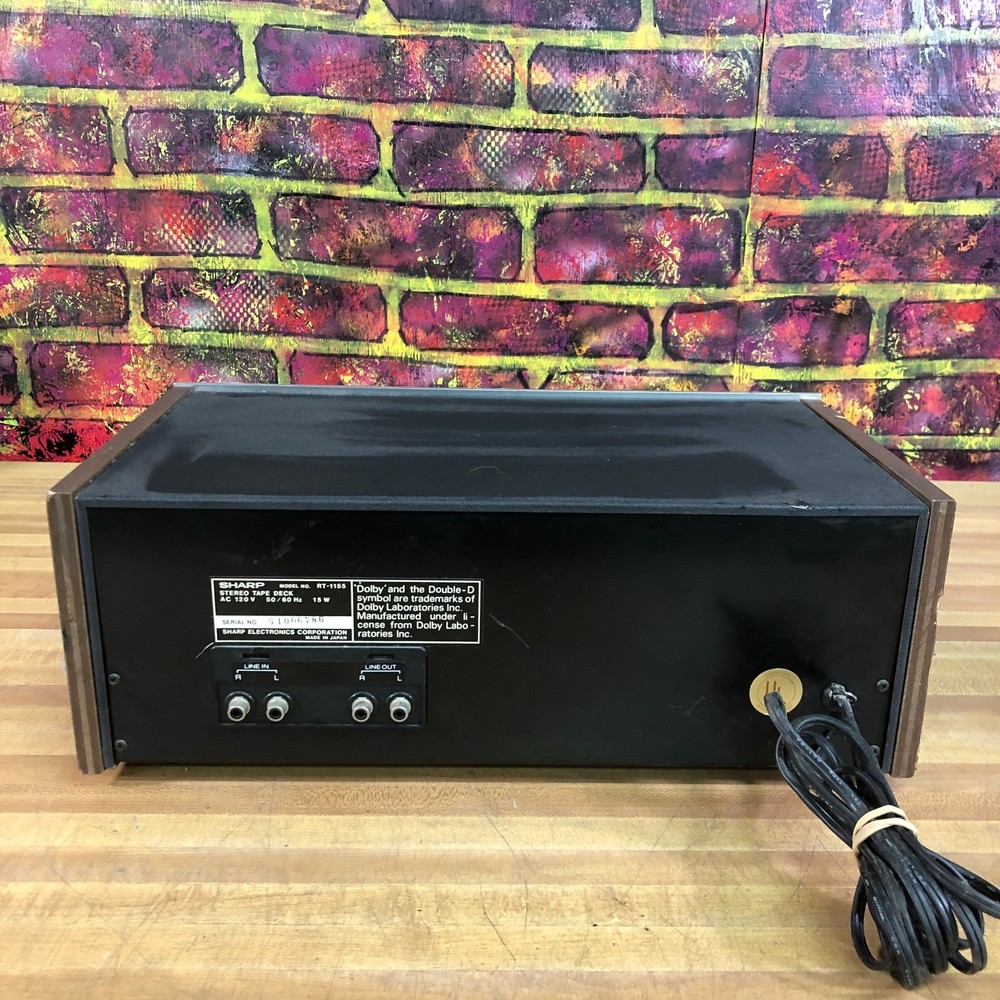 Vintage Sharp RT-1155 Stereo Cassette Deck - Works