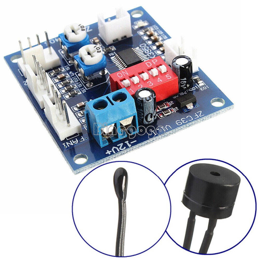 DC 12V PWM PC CPU Fan Temperature Control Speed Controller CPU High Temp Alarm
