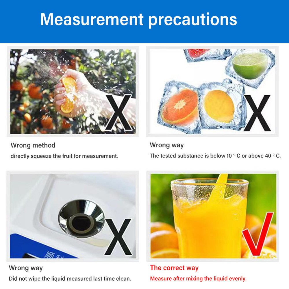 High 0-55% Digital Refractometer Meter Automatic I0G7