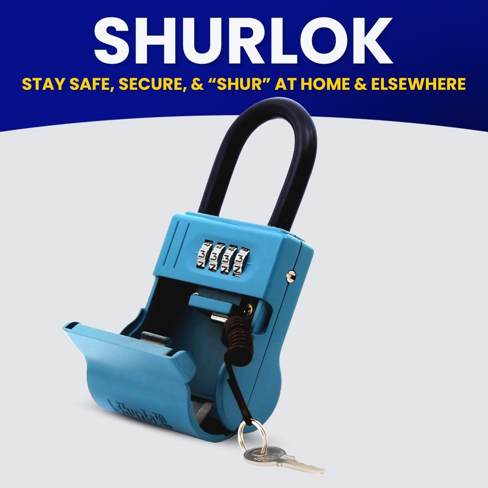 Shurlok Sl 100W Dual Combination Lock Box For Keys Durable 4 Dial Security