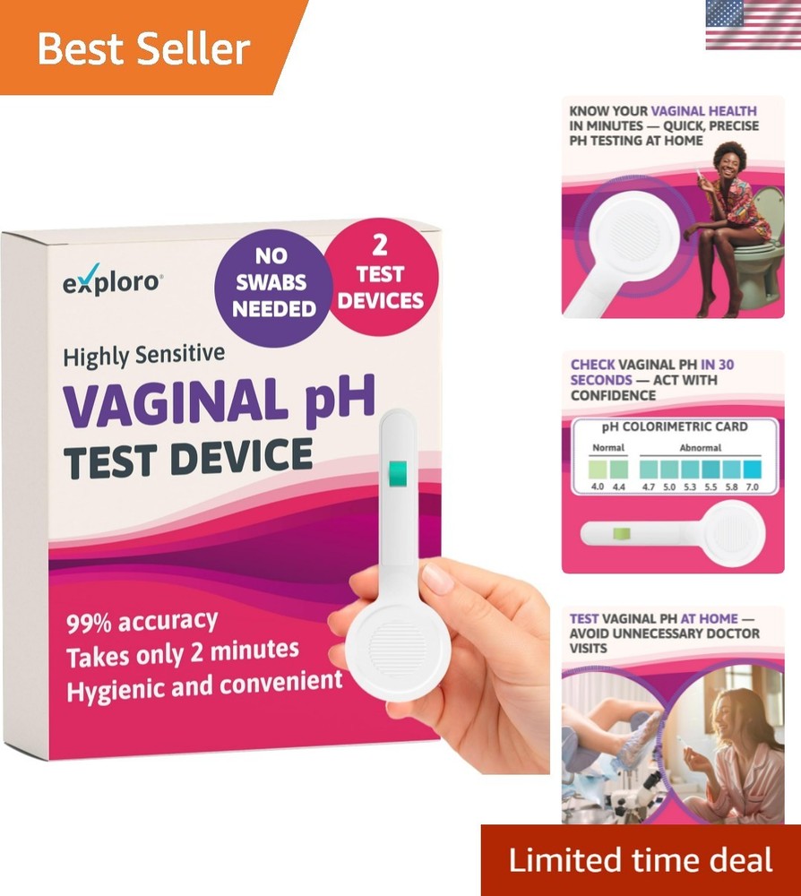 Vaginal pH Testing Made Easy - Dual  Kit for Yeast and BV Detection