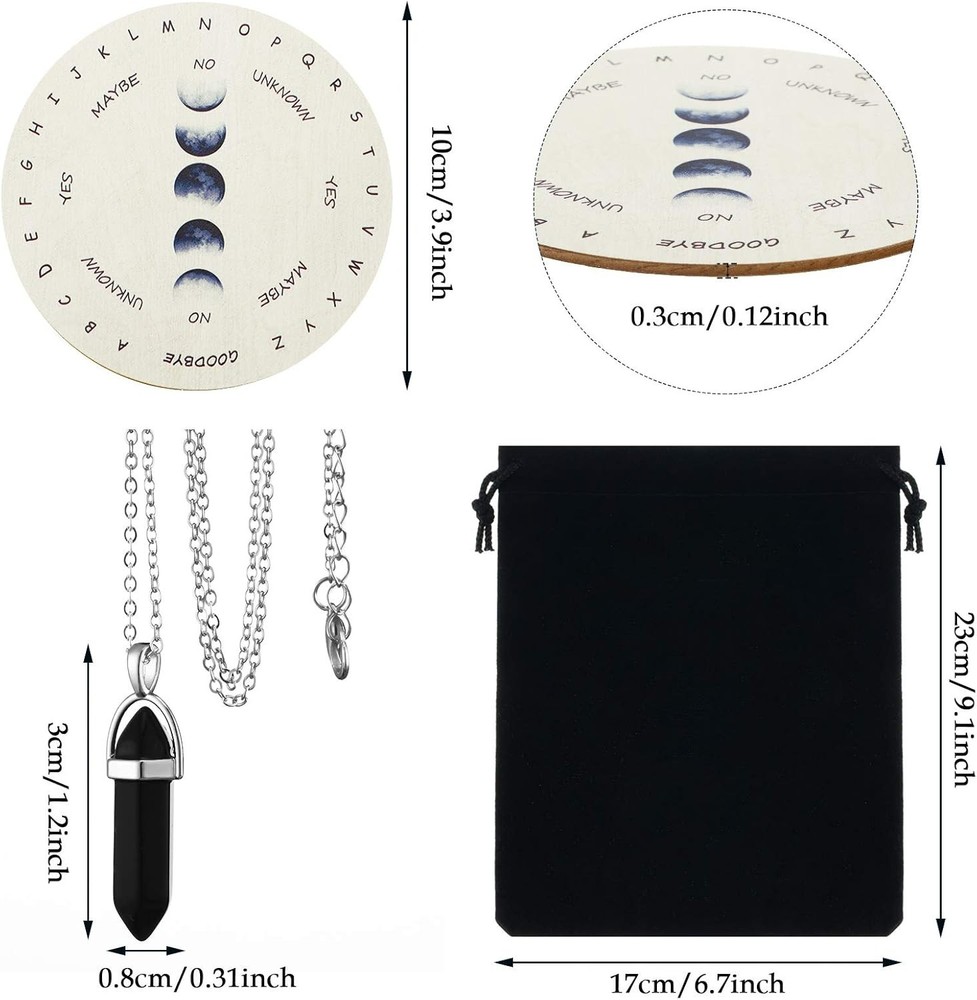 Pendulum Board for Divination Moon Phase Pendulum Board Dowsing Divination