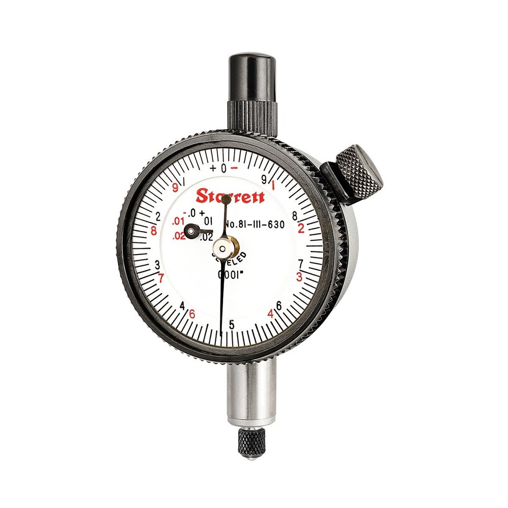 Starrett 81-111-630J Measuring Dial Indicator – Double Row, 0–0.025" Range