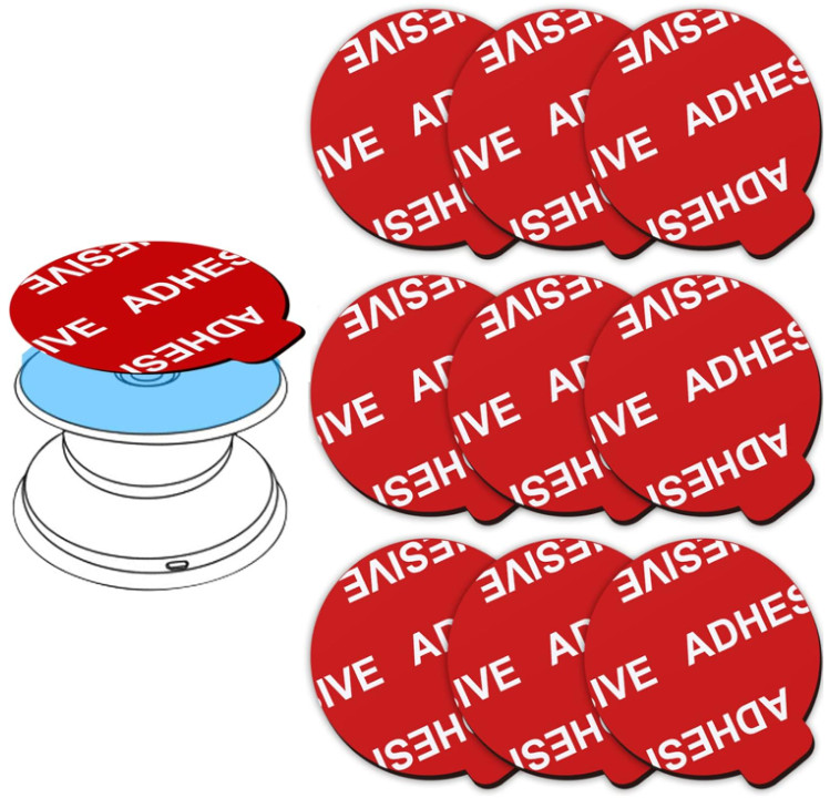 9 Pack Pops Sticky Adhesive Replacement for Socket Mount Base , VHB 3M Sticker