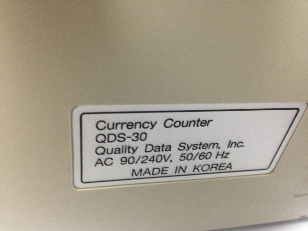 Quality Data Systems QDS-30 Currency Counter w/ currency Counterfeit detector