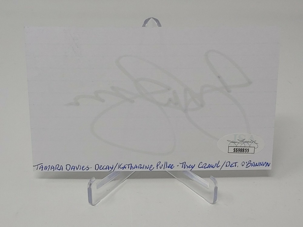 Tamara Davies Autographed Signed 3x5 Index Card JSA COA #1