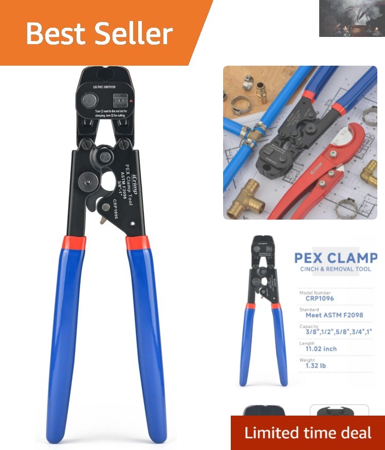 Multi-Function Ratchet Tool for Efficient PEX and Single Ear Hose Clamps