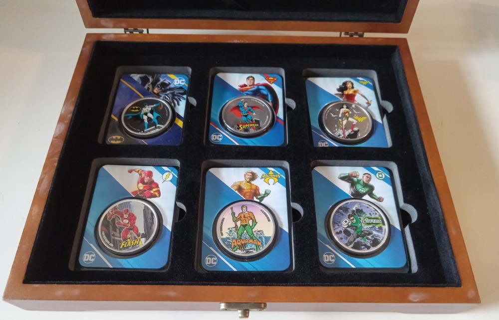 (Original 6 Set) DC Comics $5 1 oz Pure Silver Colorized Coin with TEP – Samoa