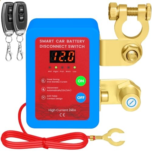 Kill Switch for Car-Remote Battery Disconnect Switch 12V,Upgrade Smart blue