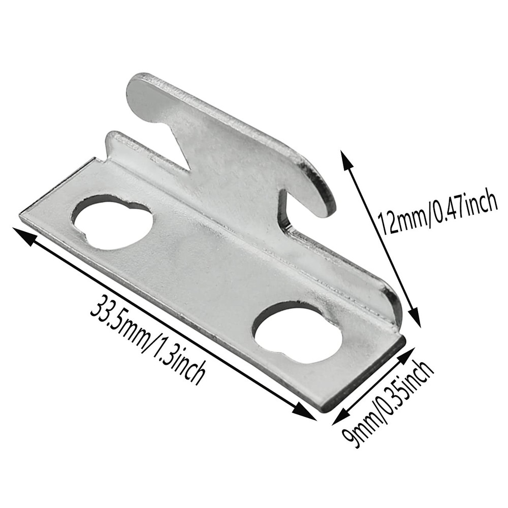 2 Sets Silver Curtain Rod Side Brackets, Ceiling Side Mounting, Hook Hardware