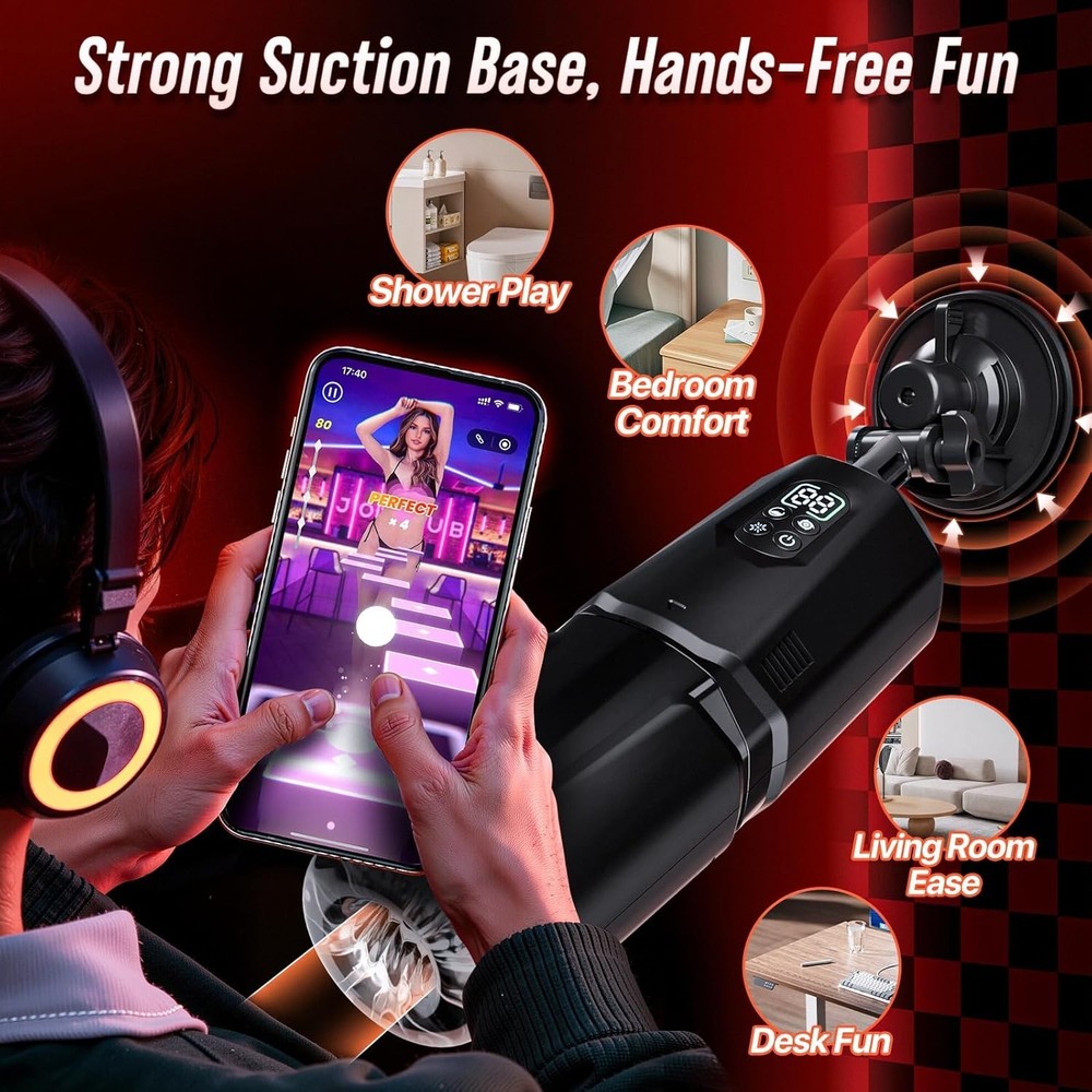 Male Masturbaters Automatic Thrusting Rotating Cup Vibrating Stroker Lubricants
