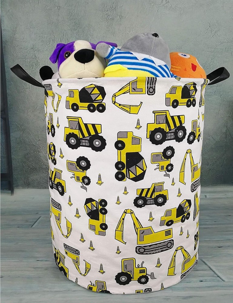 Versatile Round Storage Basket - Waterproof Hamper with Handles, 62.8L Capacity