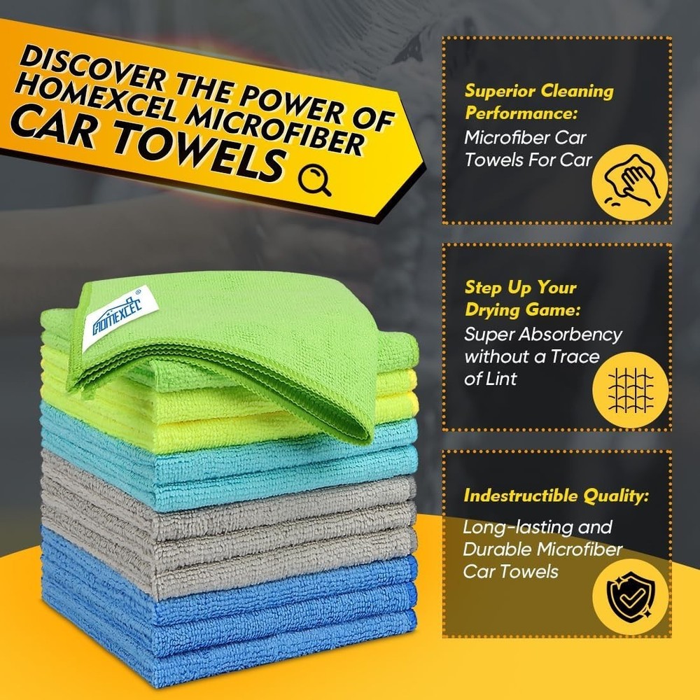 Bulk Pack of 150 Microfiber Cleaning Cloths - Multicolor