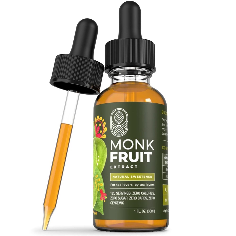 MONK FRUIT SWEETENER LIQUID - MONK FRUIT EXTRACT - No Erythritol, Zero Calori...