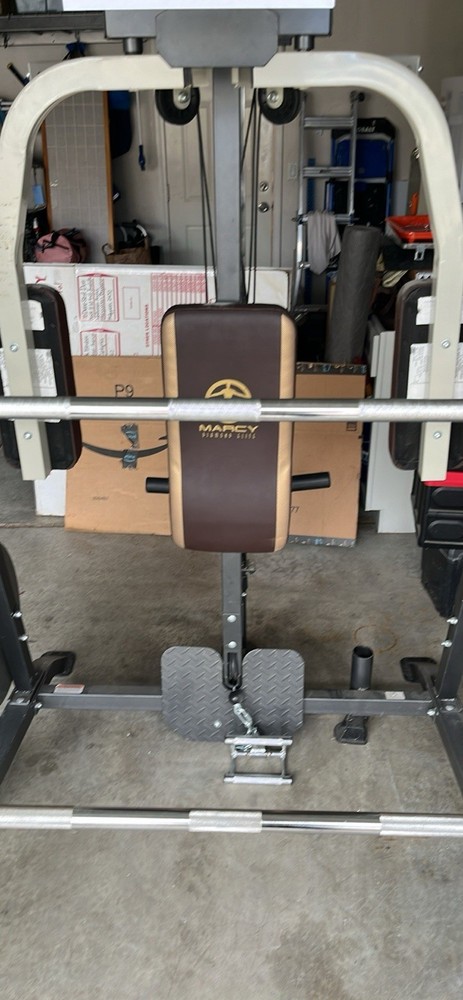 Smith Machine Multifunctional Power Cage Squat Rack Training w/Pull Down System