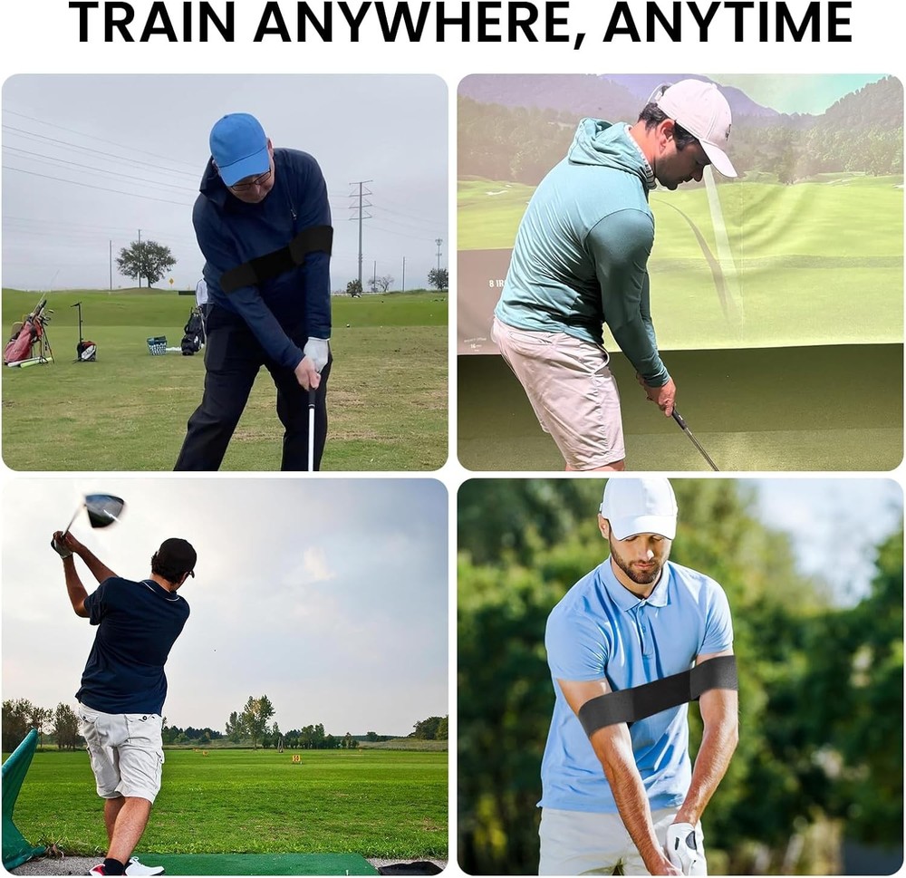 Swing Golf Power Band Training Aid Elbow Brace Straight Practice 2 Pack