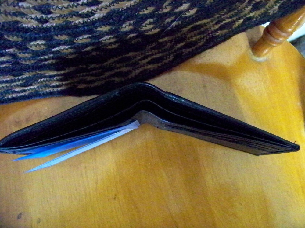 Men's Wallet - Dark Brown- Billfold Style with Clear Front for Easy ID Display!!