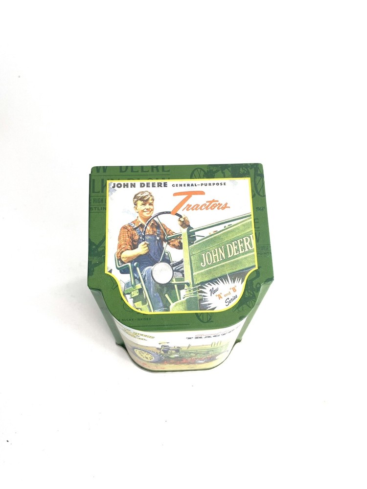 John Deere Collectible Tin Container Hinged Lid