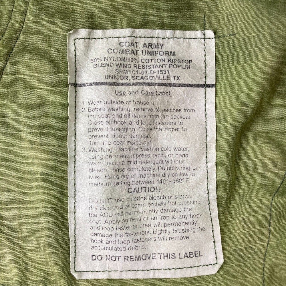 Army Combat Uniform Digital Camo Coat Large Long Ripstop Blend Wind Resistant