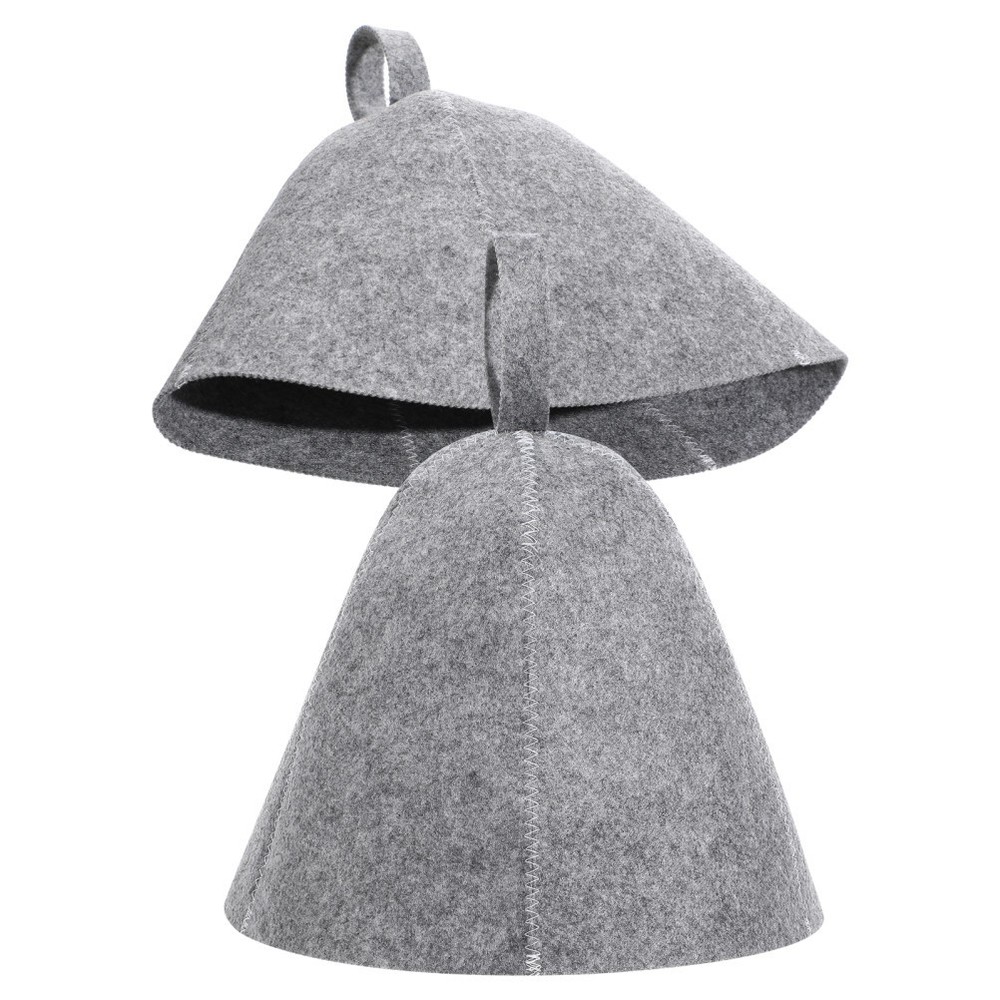 2pcs Felt Sauna Hat Thickened Comfortable Shower Hat Lightweight Indoor Sauna